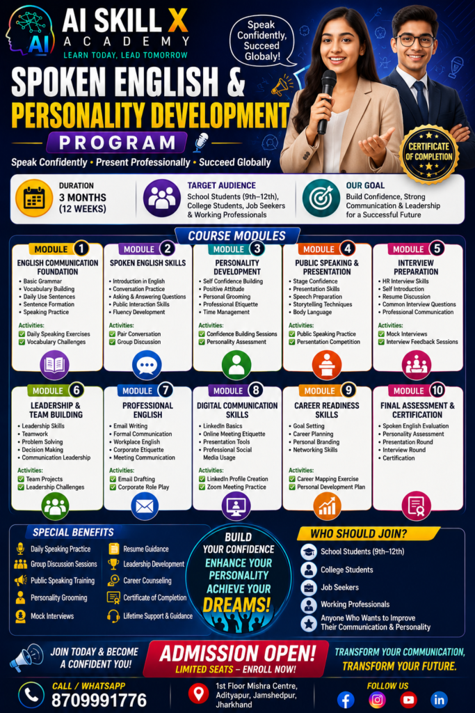 spoken english & personality development
